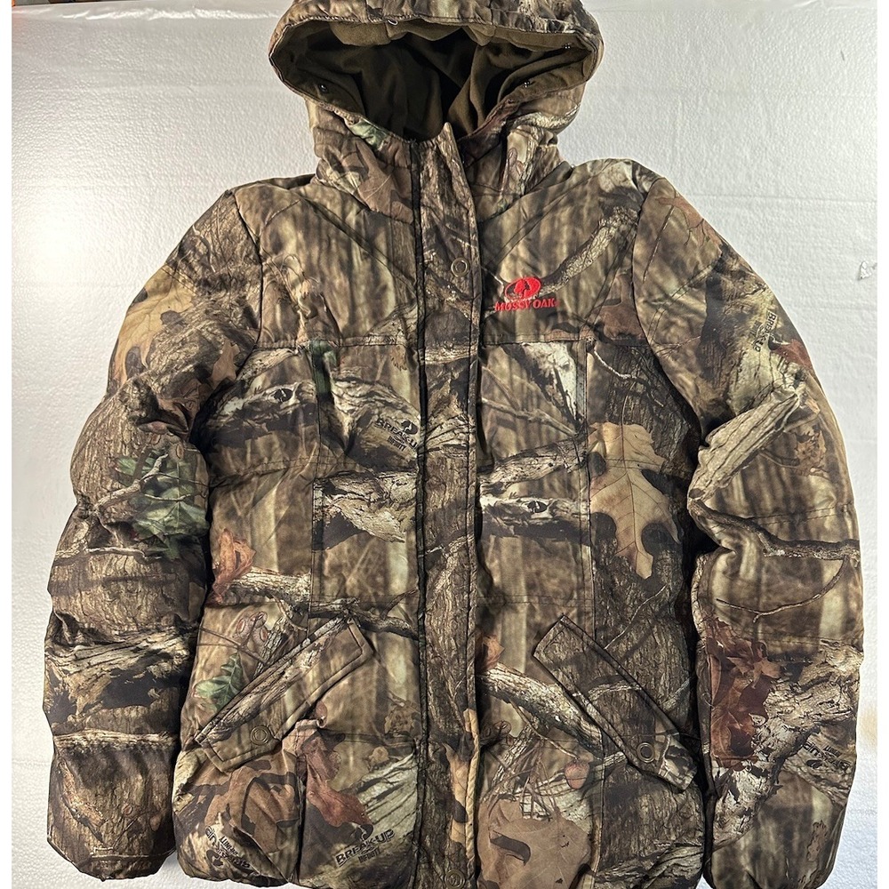 Mossy Oak Full ZipJacket Womens Medium Camouflage Thick Puffer Insulated Pockets